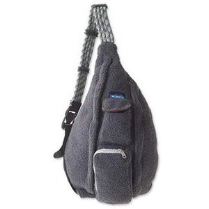 NWT KAVU Mini Rope Fleece Snug Bag - Charcoal - OS
